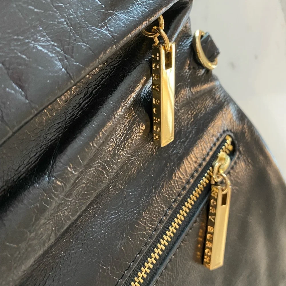 Tory Burch Clayton Classic REVA Clutch Black with dust bag - Picture 4 of 11